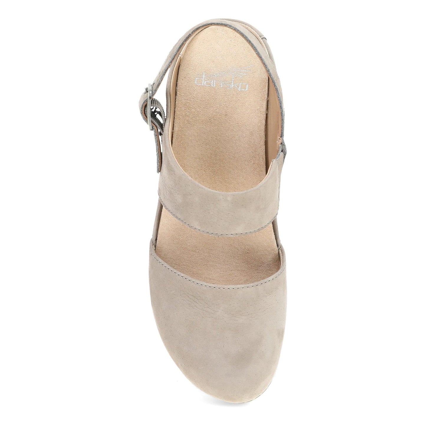 Dansko Lucia - Women's Rocker Bottom Mary Jane - Taupe Milled Nubuck Top View