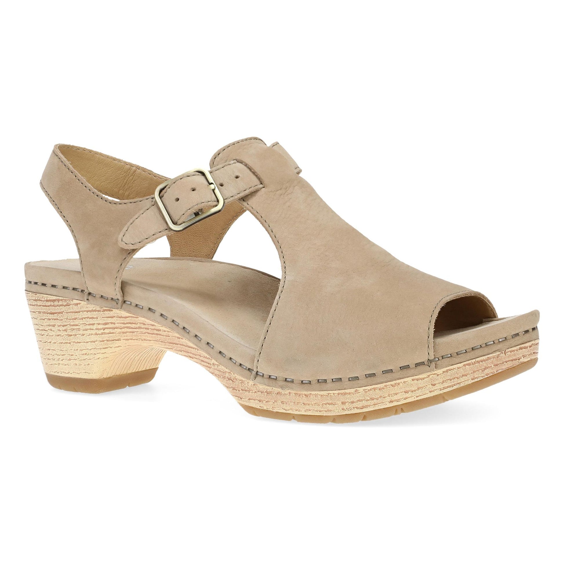 Dansko Laverne - Women's Rocker Bottom Mule - Sand Milled Nubuck Outside View
