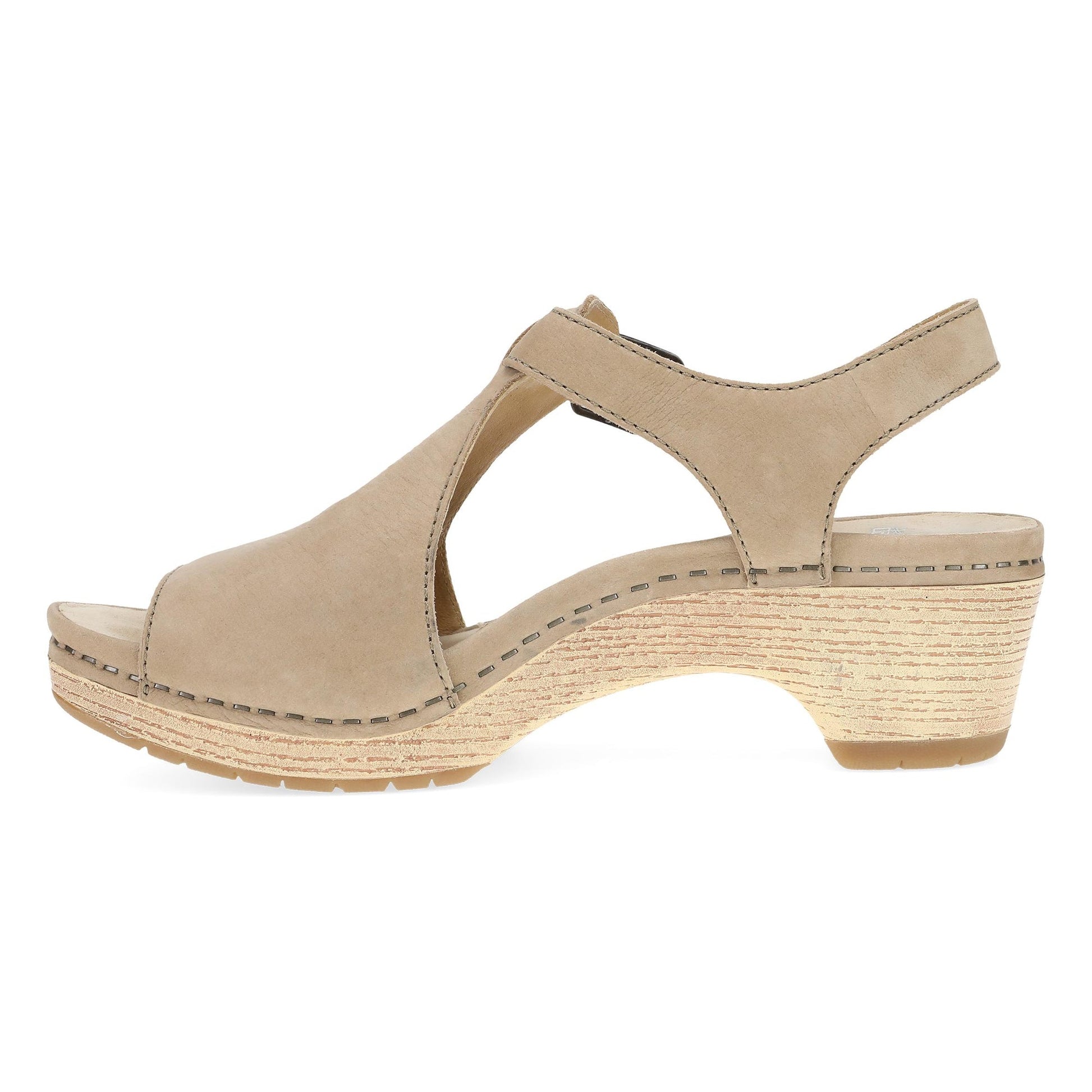 Dansko Laverne - Women's Rocker Bottom Mule - Sand Milled Nubuck Side View