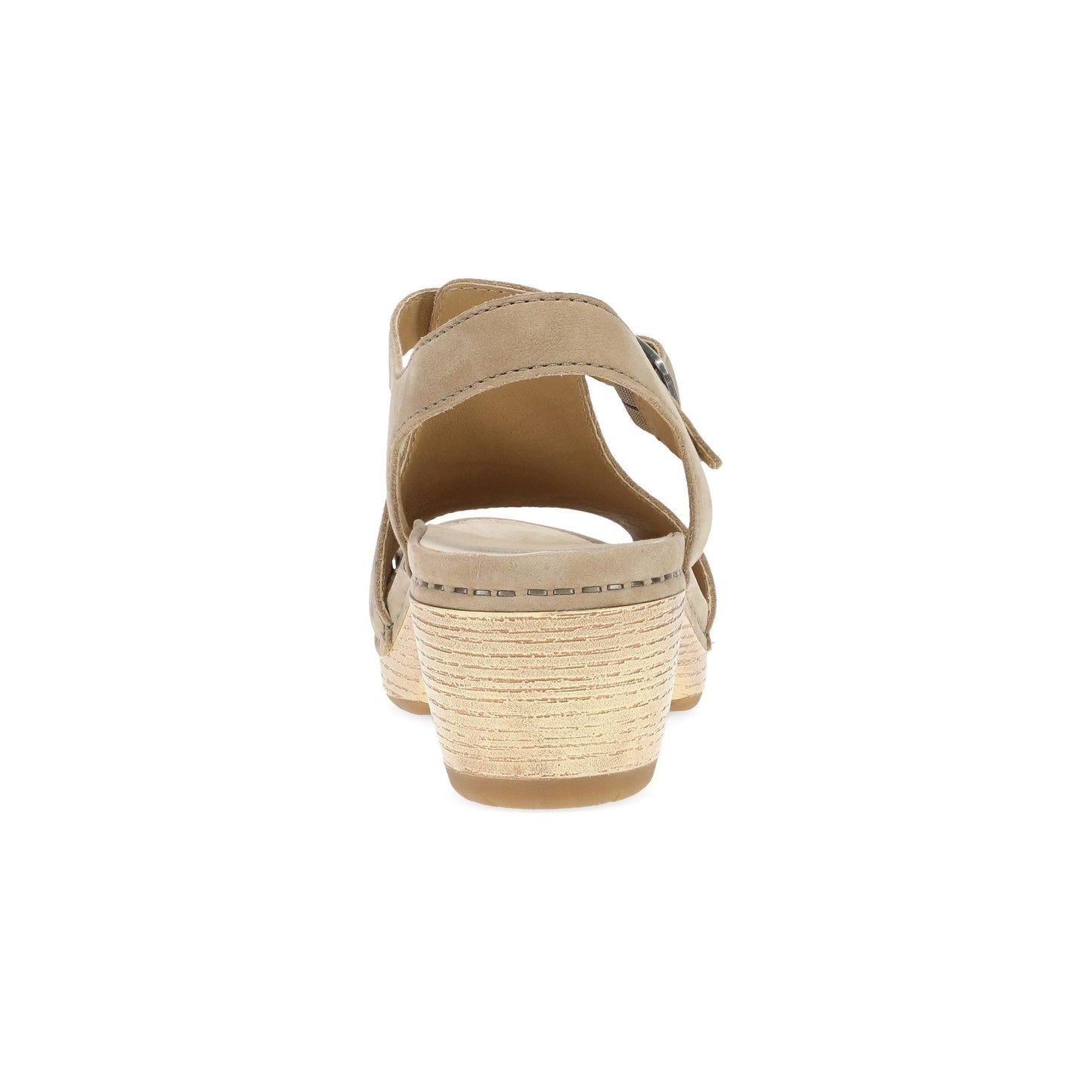 Dansko Laverne - Women's Rocker Bottom Mule - Sand Milled Nubuck Heel View