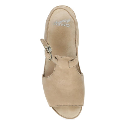 Dansko Laverne - Women's Rocker Bottom Mule - Sand Milled Nubuck Top View