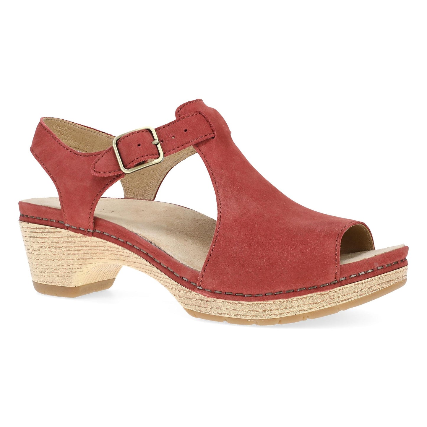 Dansko Laverne - Women's Rocker Bottom Mule - Paprika Nubuck Outside View