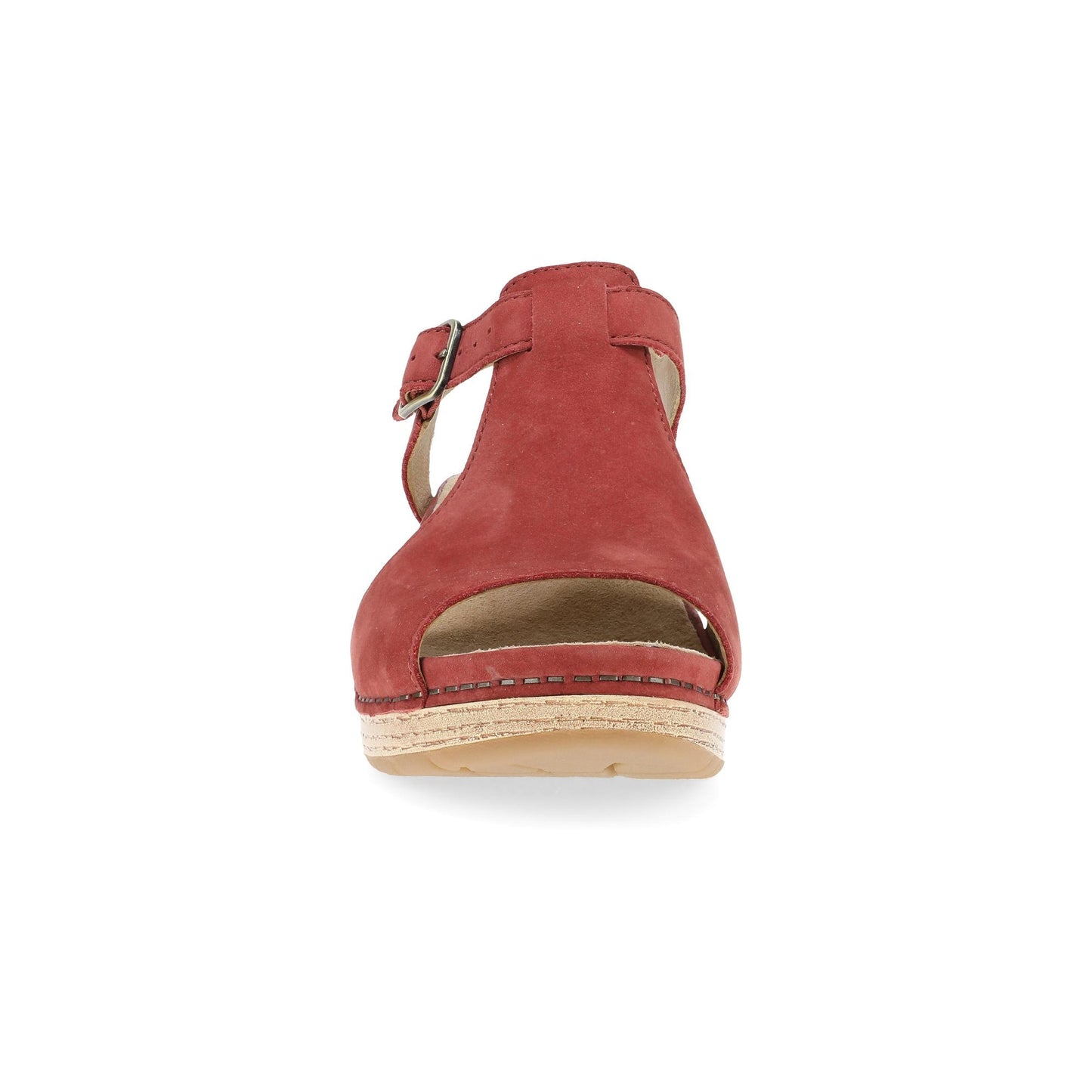 Dansko Laverne - Women's Rocker Bottom Mule - Paprika Nubuck Front View