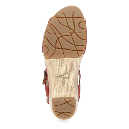 Dansko Laverne - Women's Rocker Bottom Mule - Paprika Nubuck Sole View