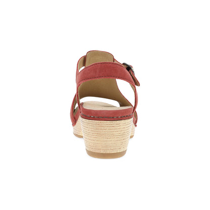 Dansko Laverne - Women's Rocker Bottom Mule - Paprika Nubuck Heel View