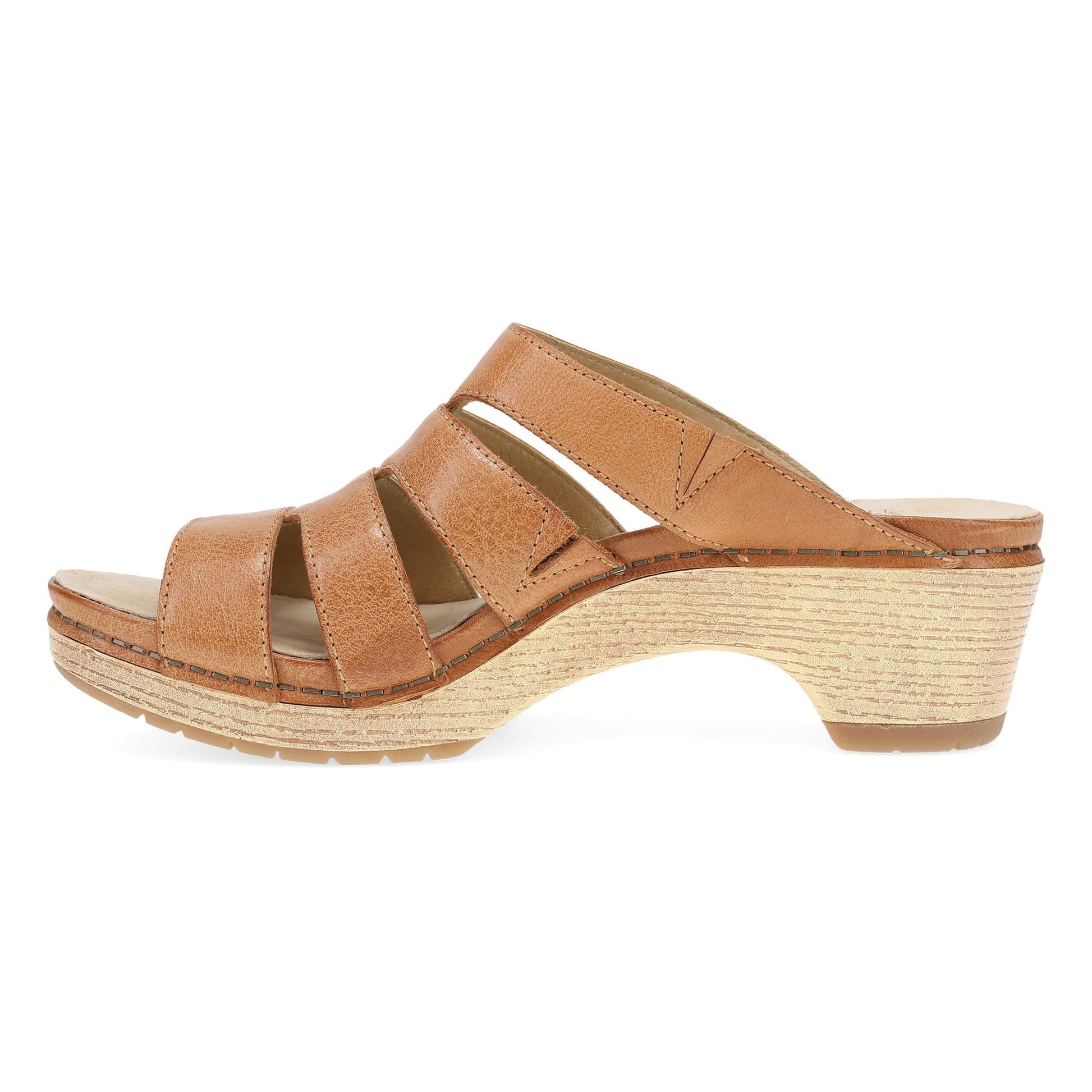 Dansko Lyndi - Women's Rocker Bottom Mule - Natural Side View