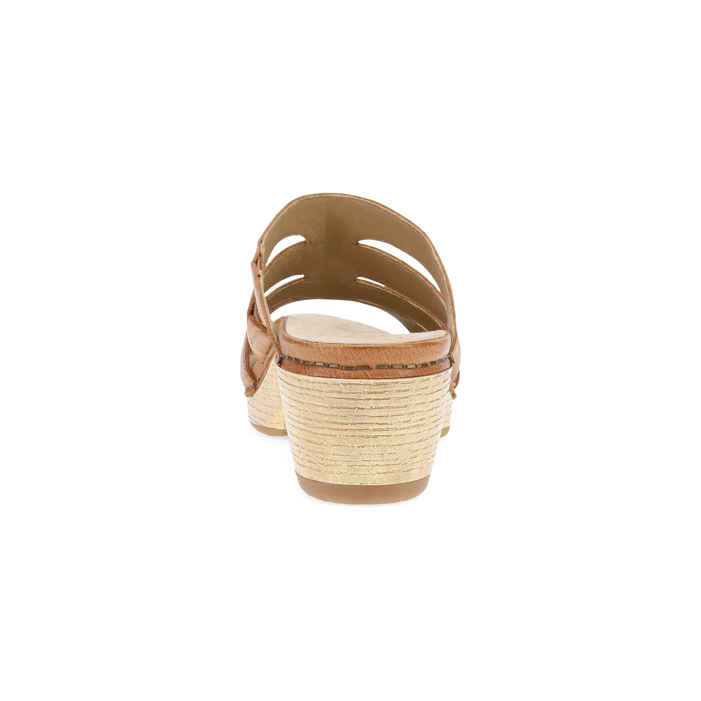 Dansko Lyndi - Women's Rocker Bottom Mule - Natural Heel View