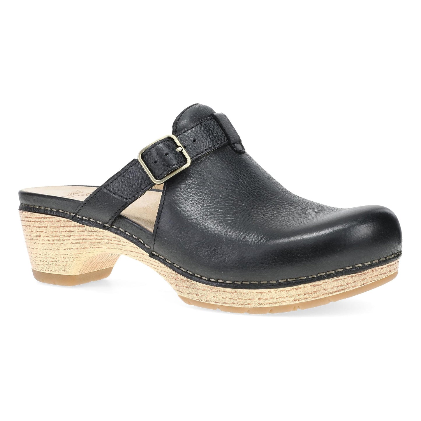 Dansko Leandra Clog - Women's Rocker Bottom Clog - Clog Black Outside View