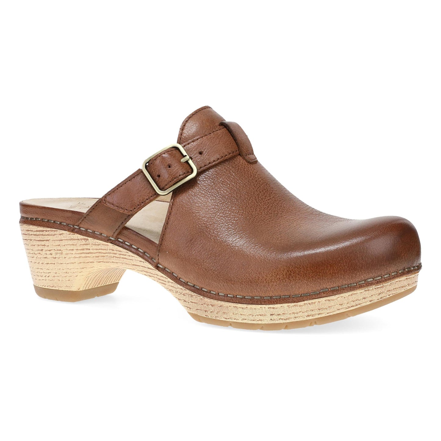 Dansko Leandra Clog - Women's Rocker Bottom Clog - Clog Brown Outside View