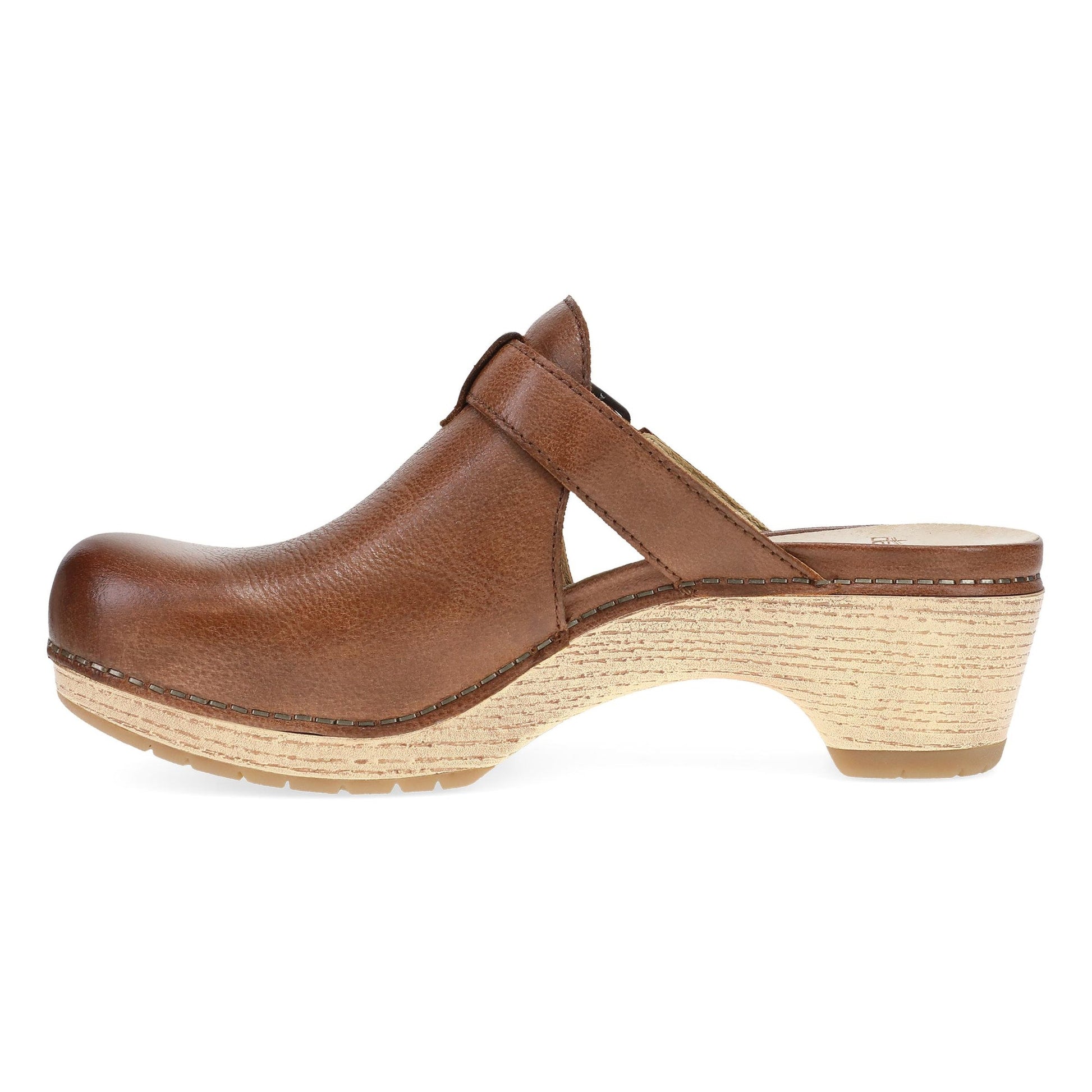 Dansko Leandra Clog - Women's Rocker Bottom Clog - Clog Brown Side View
