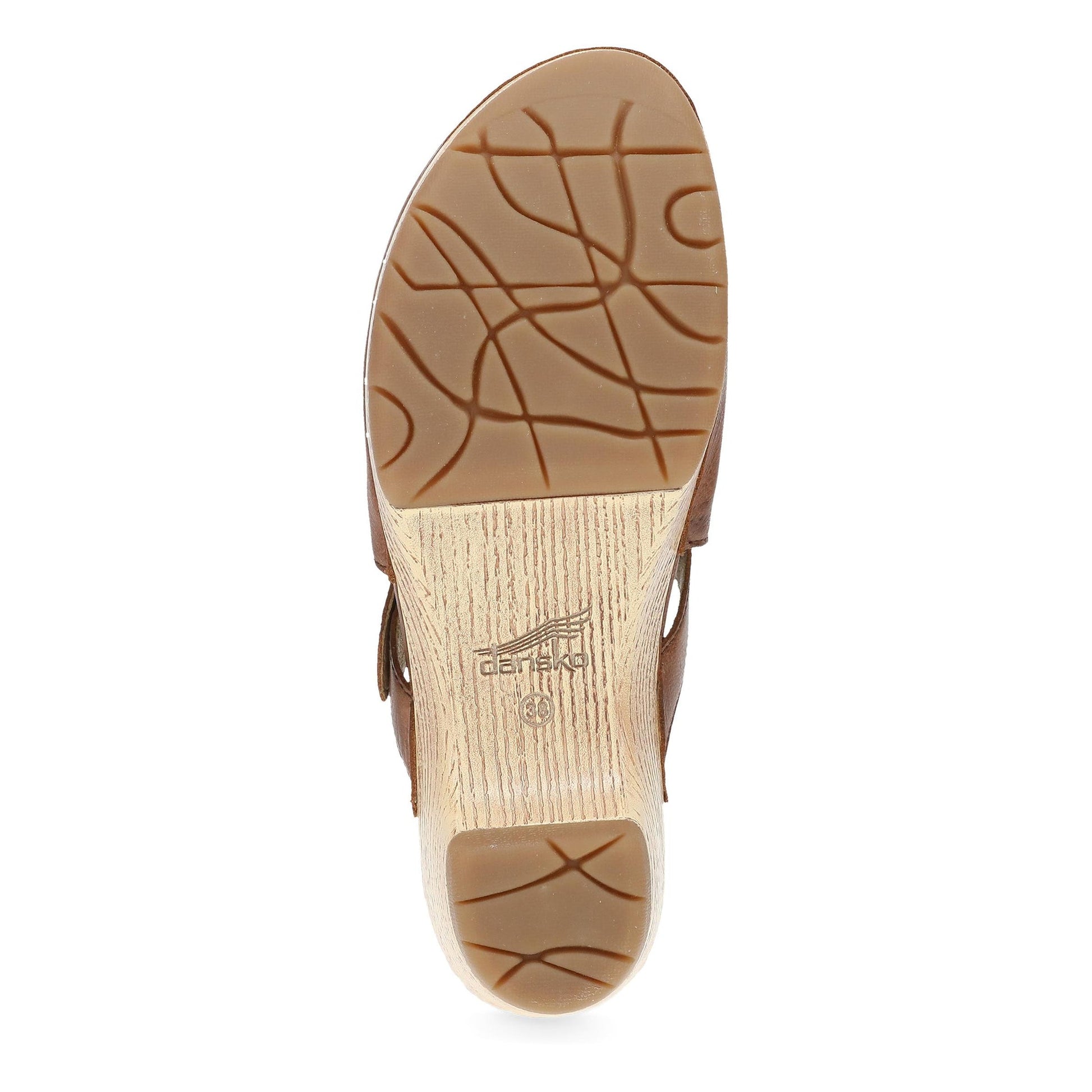 Dansko Leandra Clog - Women's Rocker Bottom Clog - Clog Brown Sole View