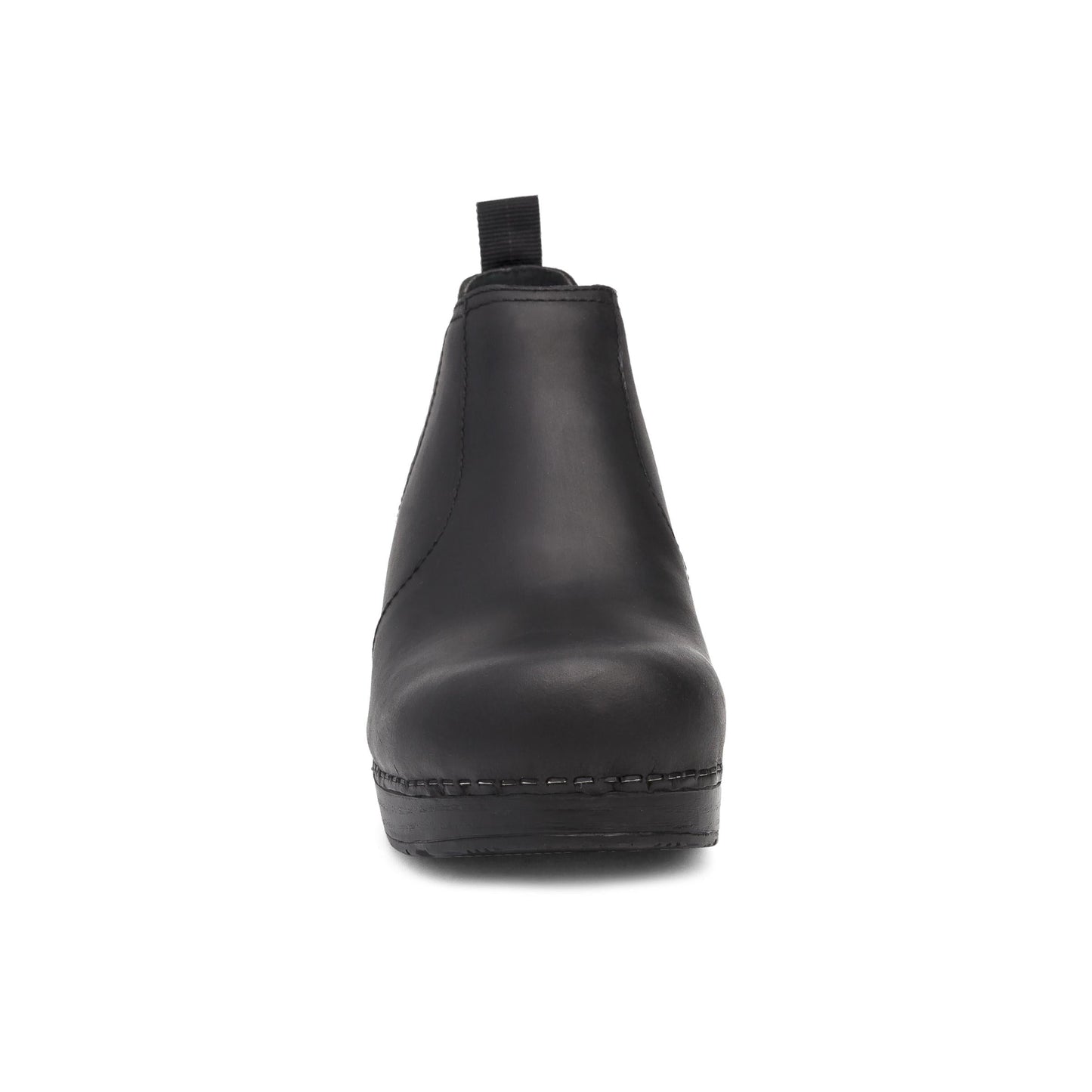 Dansko Frankie - Women's Arch Support Clog - Black Oiled Front View