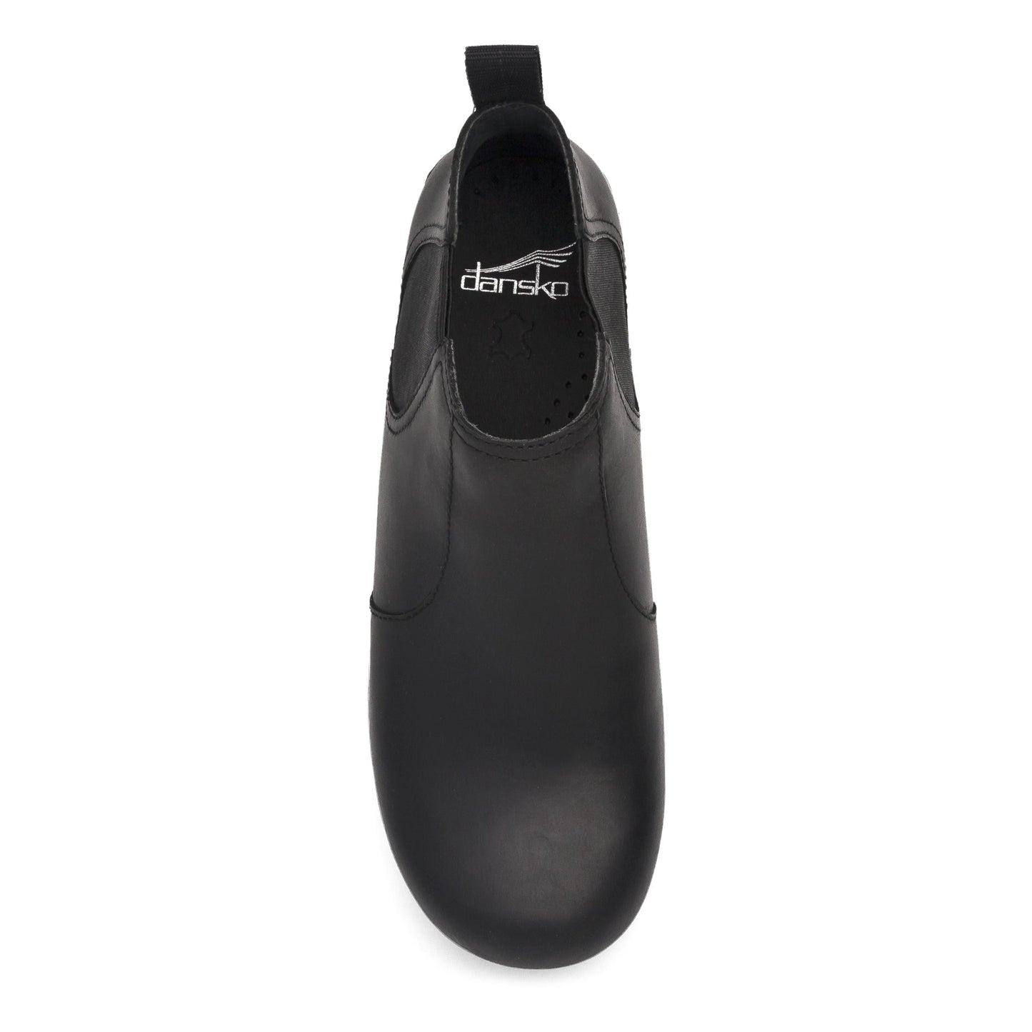 Dansko Frankie - Women's Arch Support Clog - Black Oiled Top View