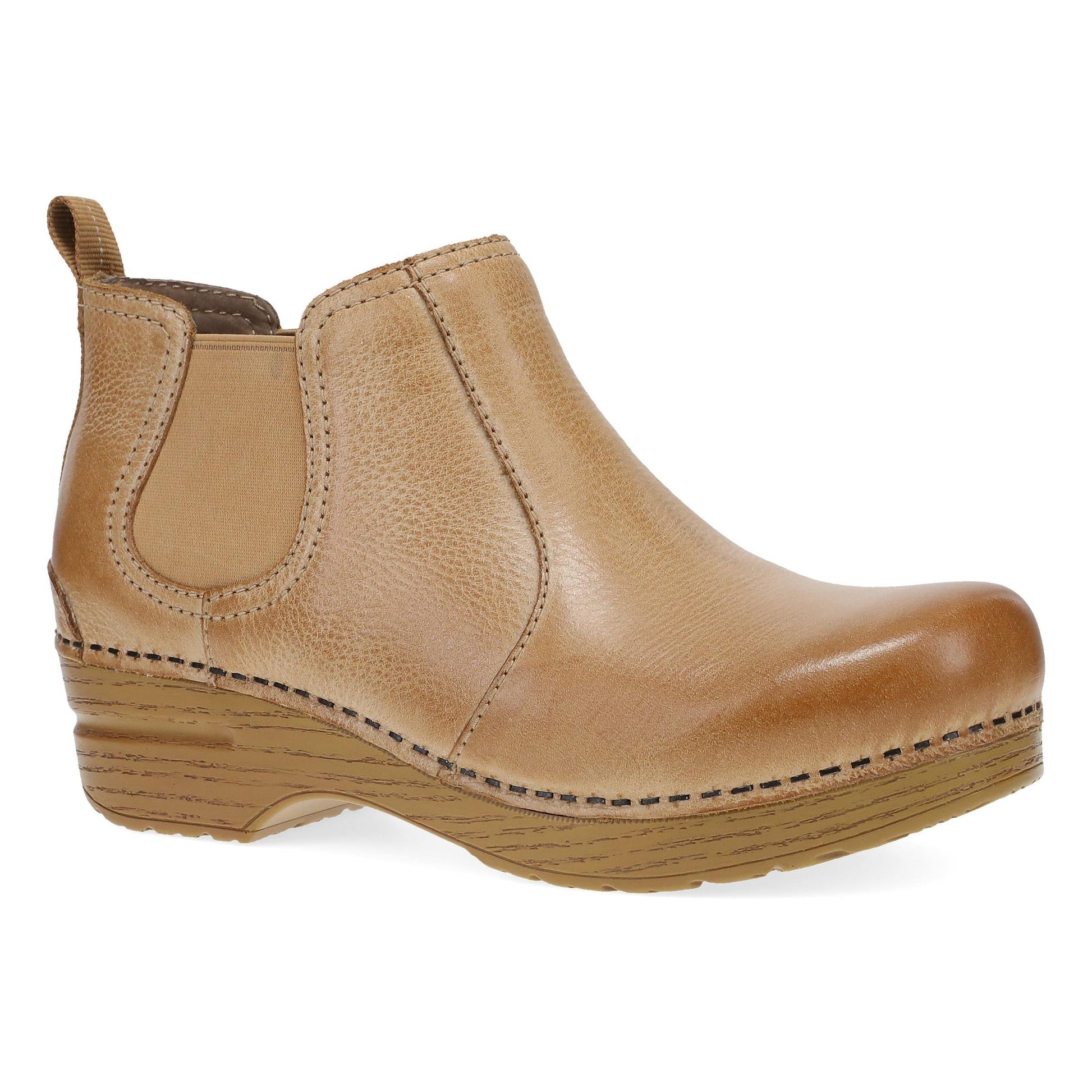 Dansko Frankie - Women's Stapled Construction Clog - Honey Distressed Outside View