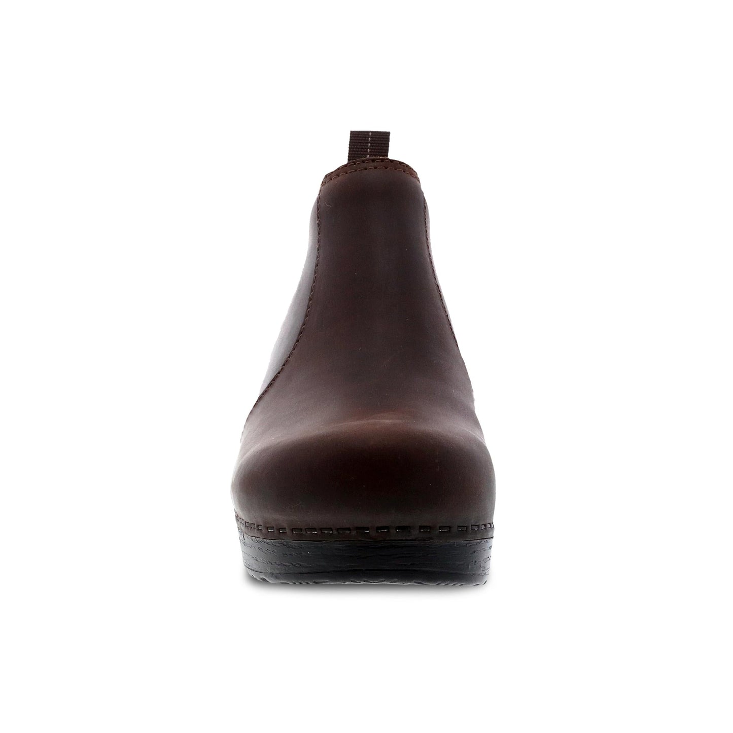 Dansko Frankie - Women's Arch Support Clog - Antique Brown Oiled Front View