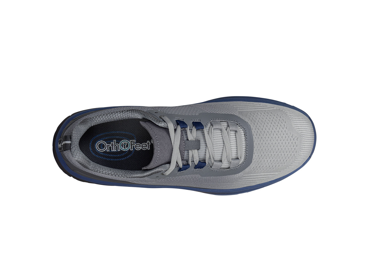 Orthofeet Race Gray/Navy - birds_eye
