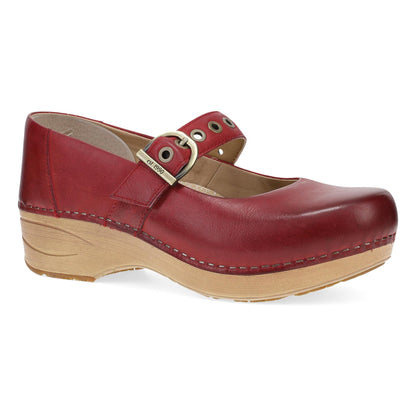 Dansko XP 2.0 Mary Jane Clog - Women's Anti Fatigue Mary Jane Clog - Red Outside View