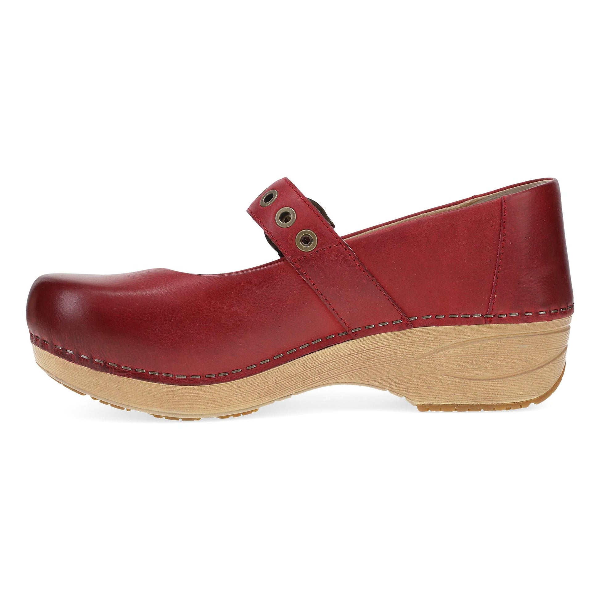 Dansko XP 2.0 Mary Jane Clog - Women's Anti Fatigue Mary Jane Clog - Red Side View