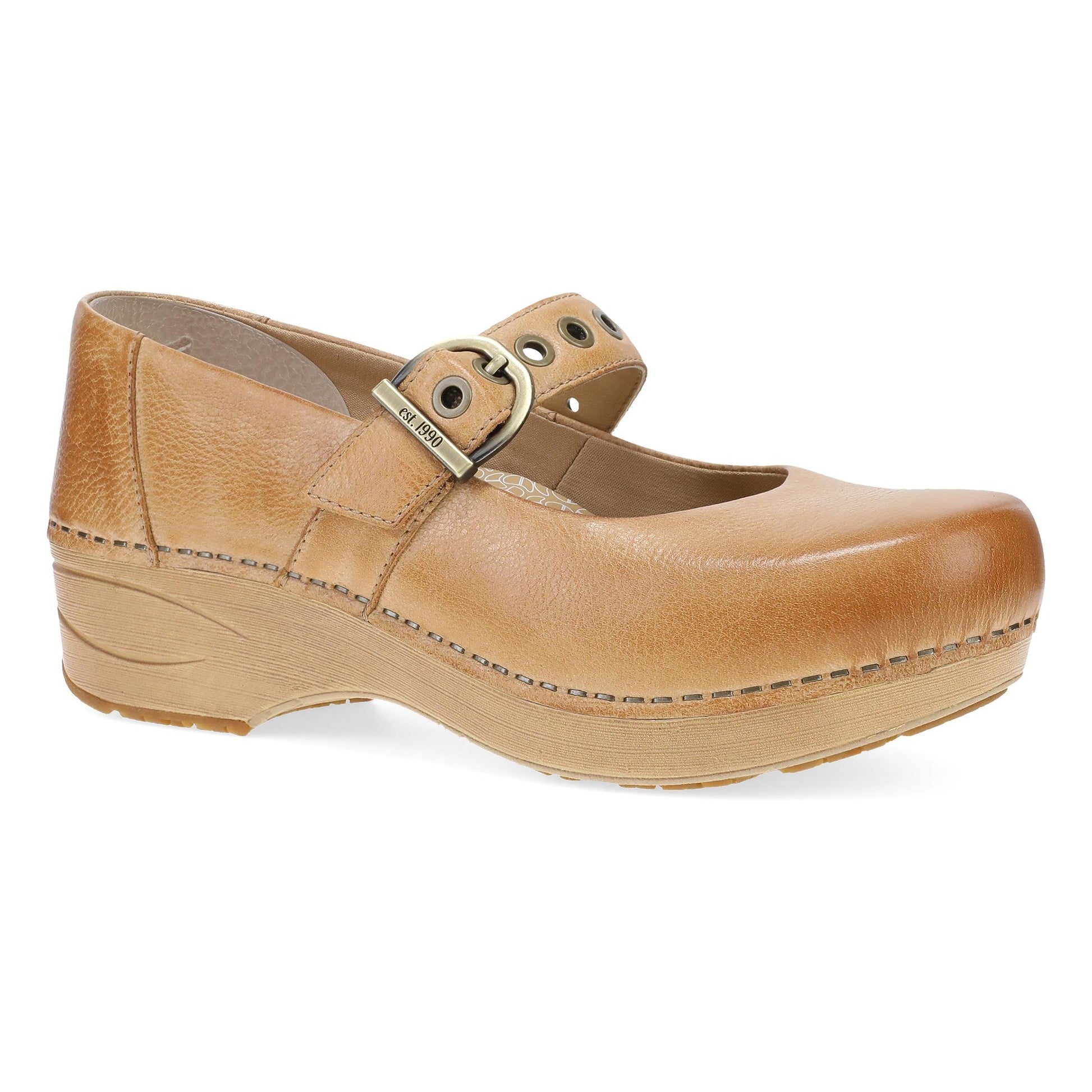Dansko XP 2.0 Mary Jane Clog - Women's Anti Fatigue Mary Jane Clog - Honey Distressed Outside View