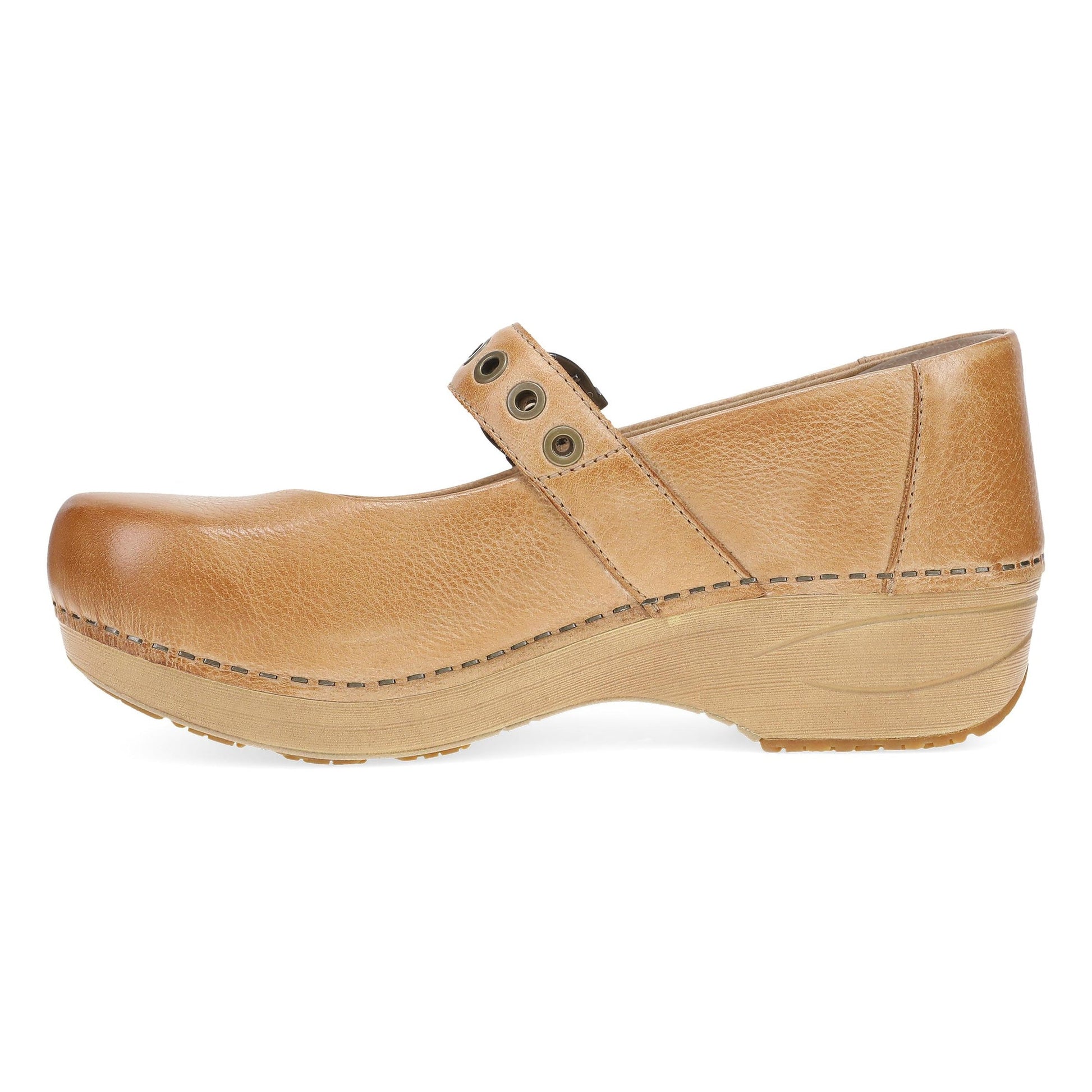 Dansko XP 2.0 Mary Jane Clog - Women's Anti Fatigue Mary Jane Clog - Honey Distressed Side View