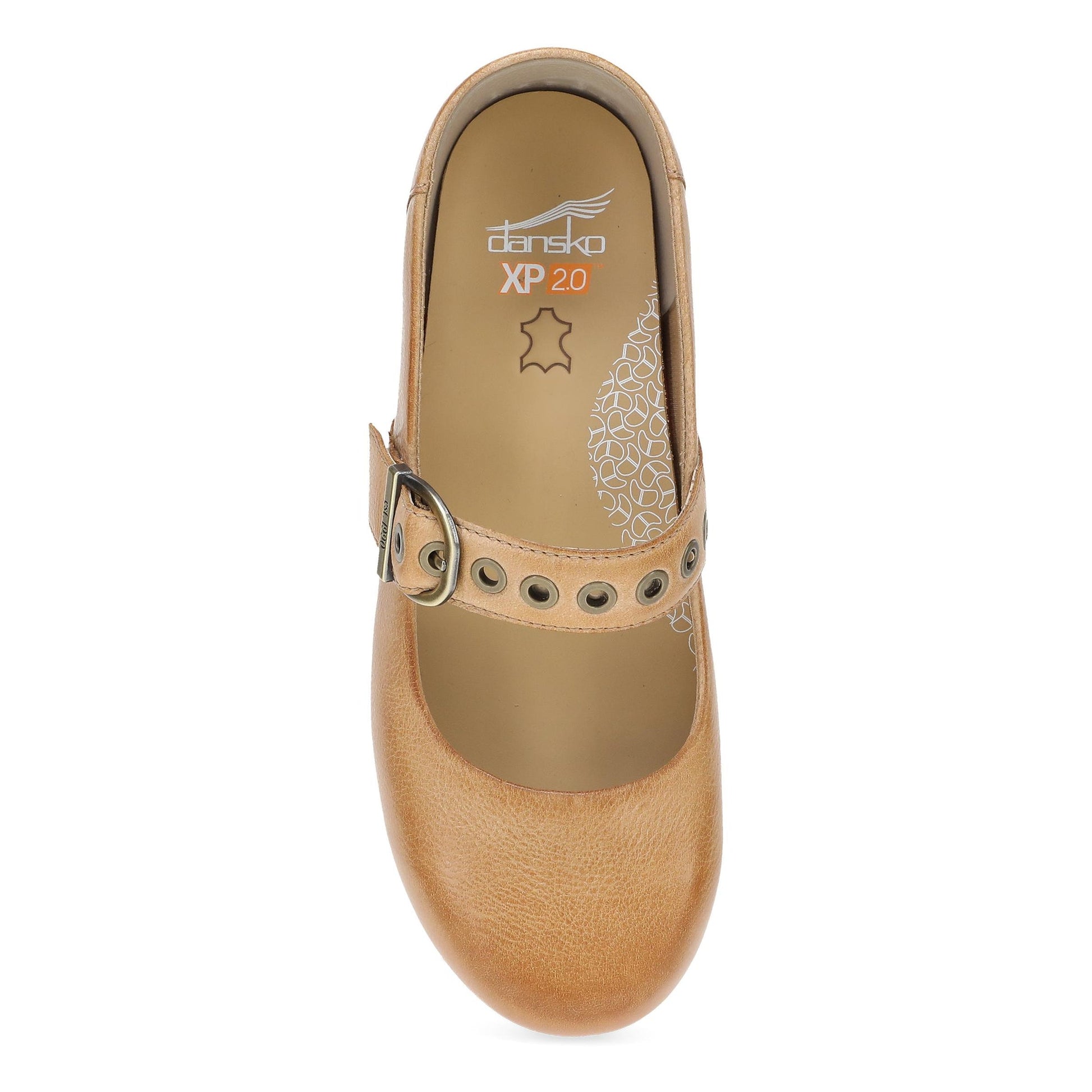 Dansko XP 2.0 Mary Jane Clog - Women's Anti Fatigue Mary Jane Clog - Honey Distressed Top View
