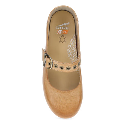 Dansko XP 2.0 Mary Jane Clog - Women's Anti Fatigue Mary Jane Clog - Honey Distressed Top View
