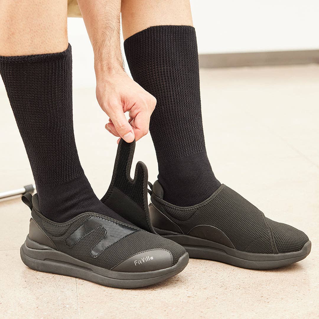 FitVille Men's Easytop Diabetic Shoes