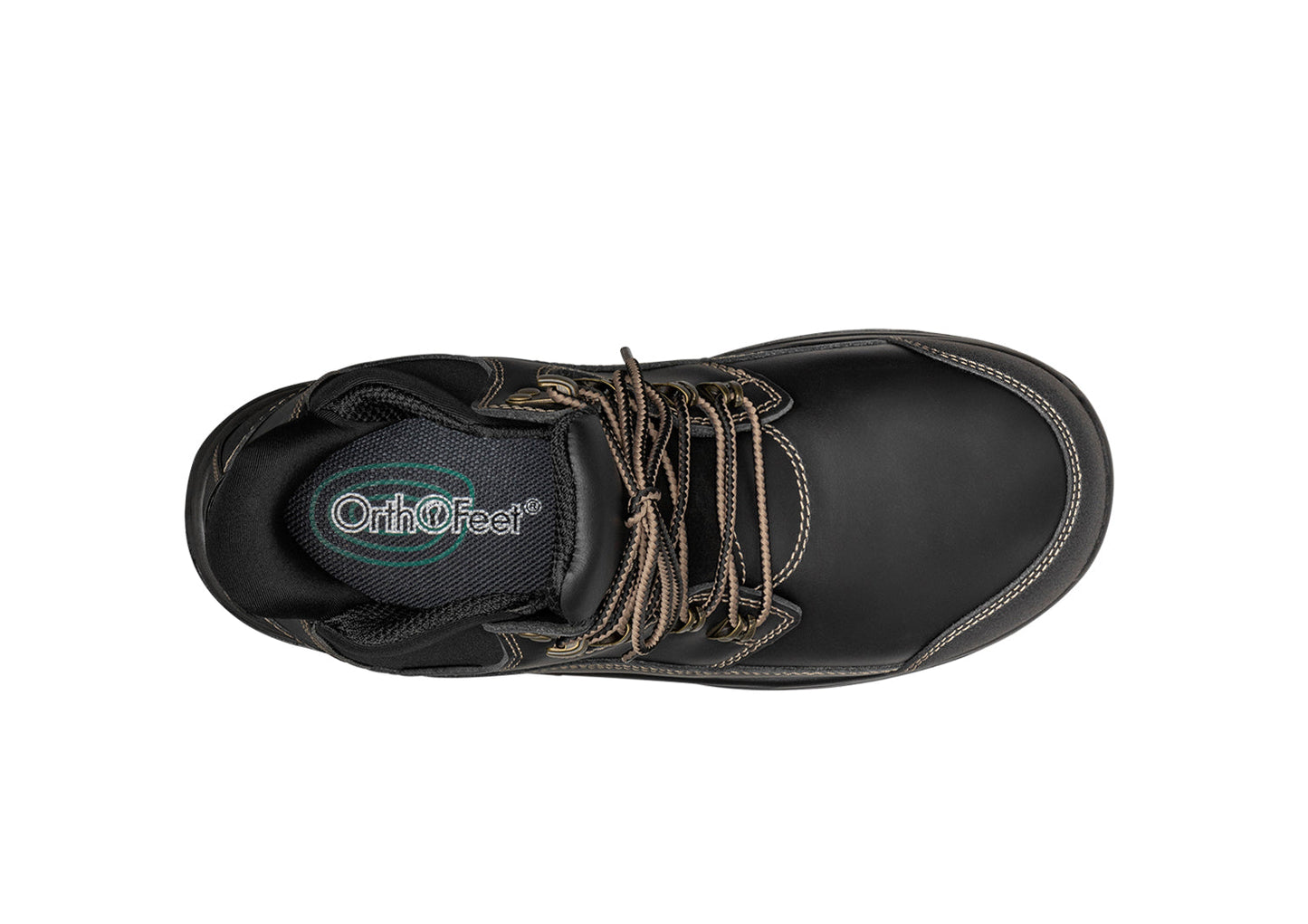 Orthofeet Graphite Hands-Free Work Boots Black - birds_eye