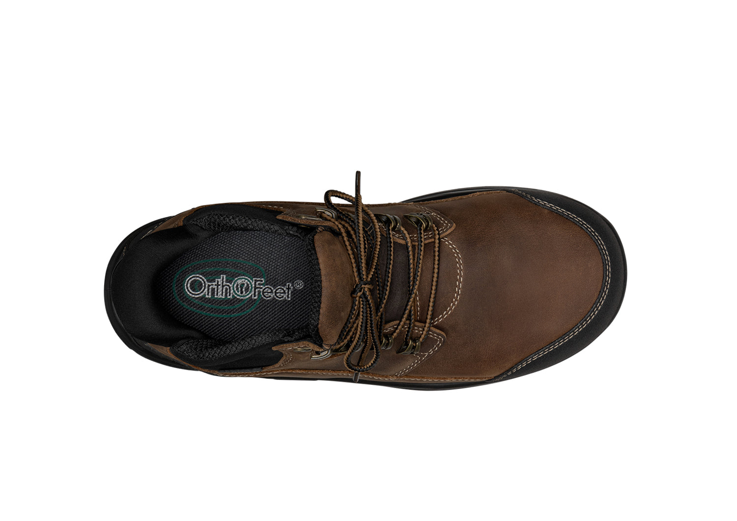 Orthofeet Graphite Hands-Free Work Boots Brown - birds_eye
