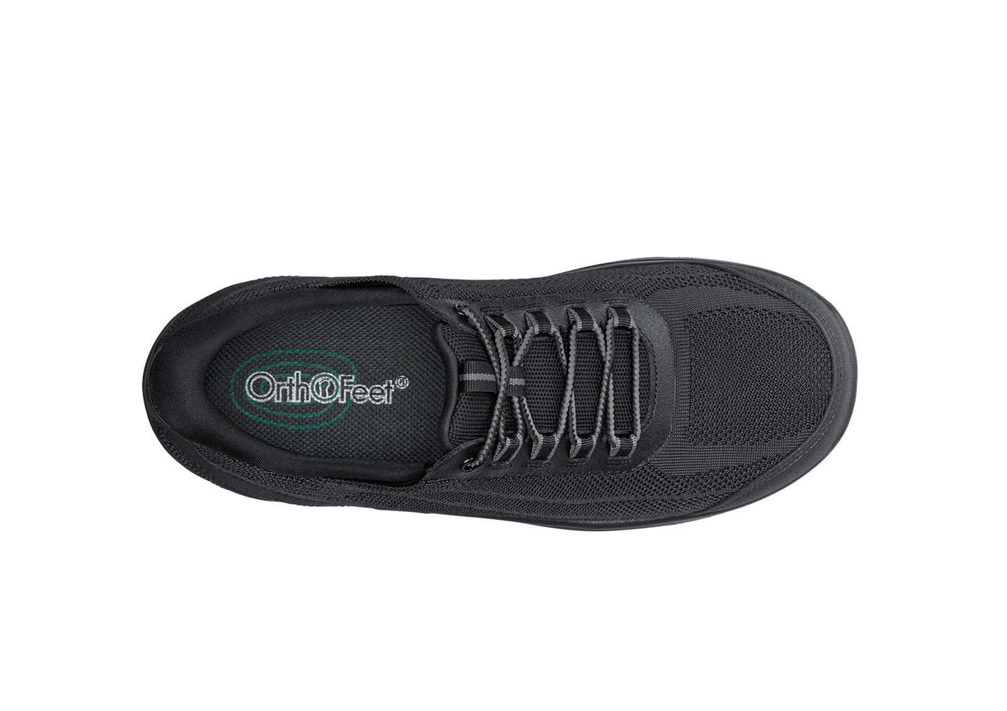 Orthofeet Onyx Hands-Free Work Shoes Black - birds_eye