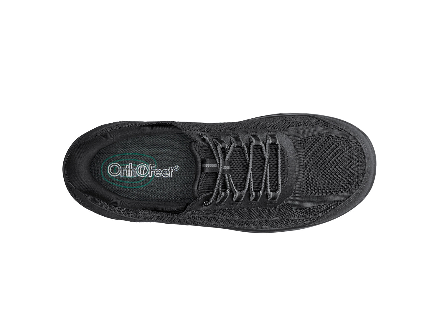 Orthofeet Onyx Hands-Free Work Shoes Black - birds_eye