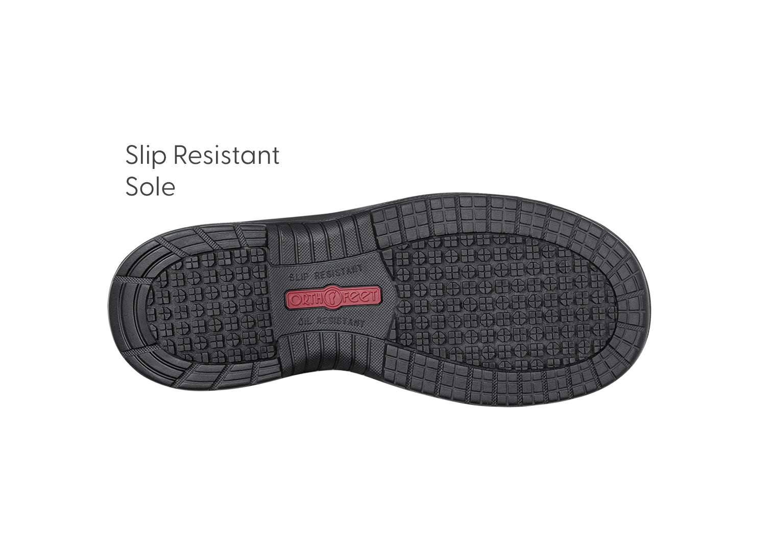 Orthofeet Onyx Hands-Free Work Shoes Black - sole