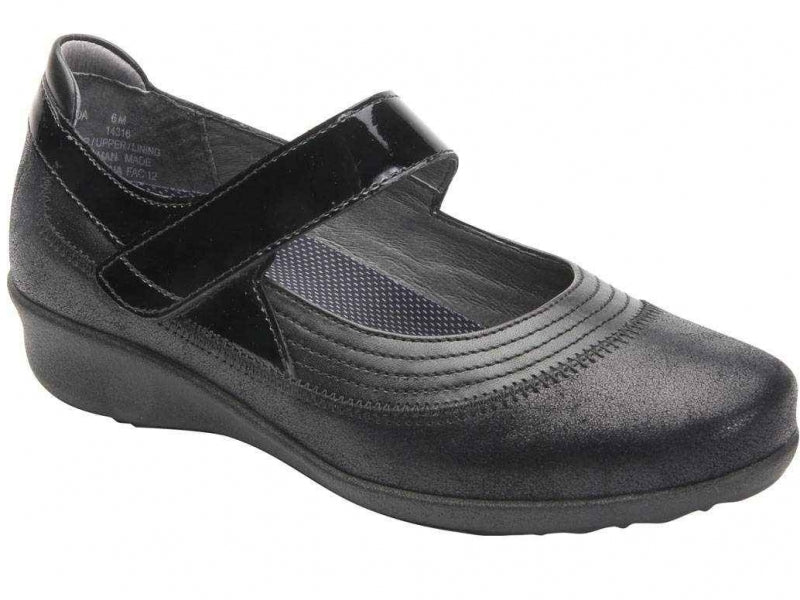 Drew Genoa - Women's Mary Jane Dusty Black Leather (12)