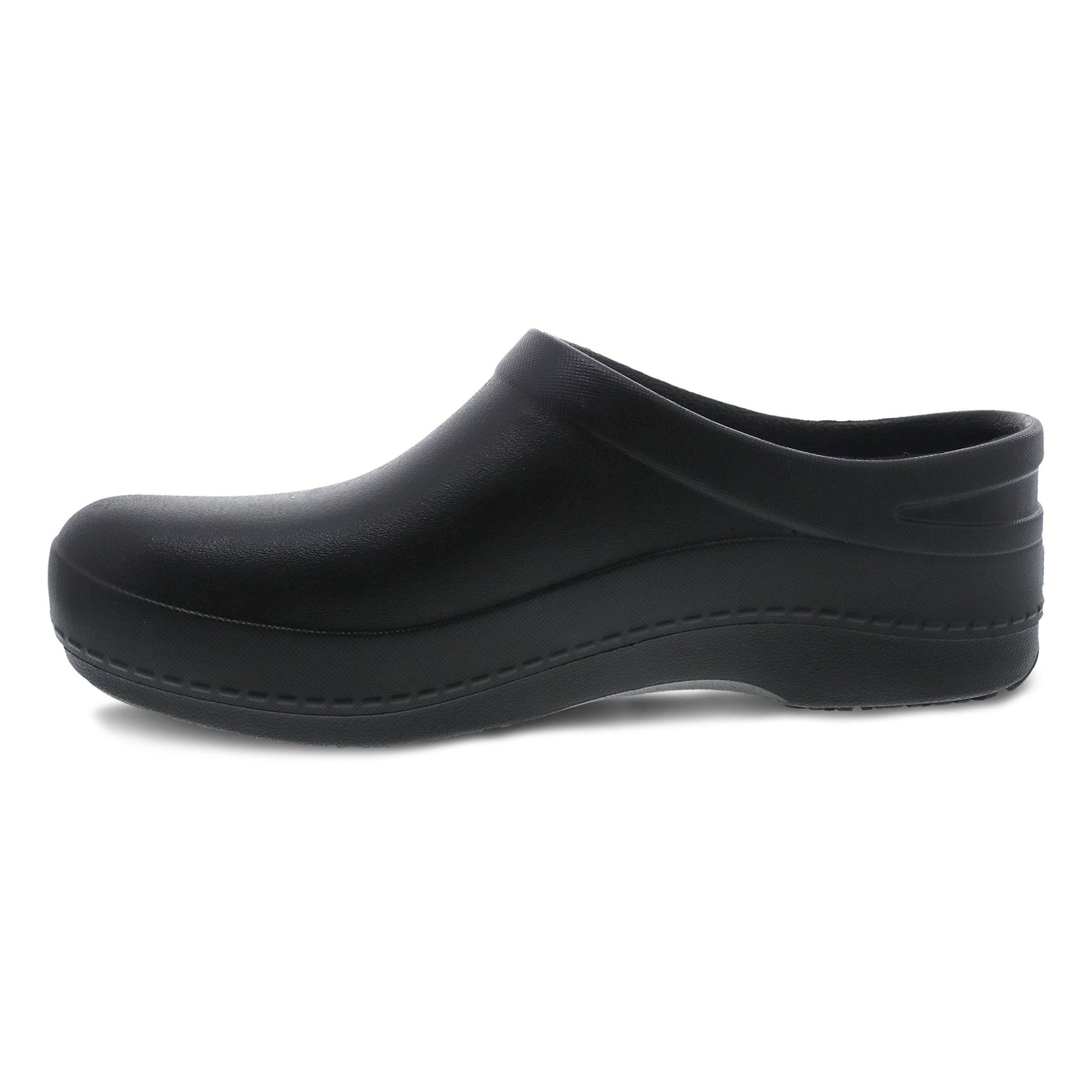 Dansko Kaci Clog - Women's Lightweight Comfort Clog - Black Molded Side View