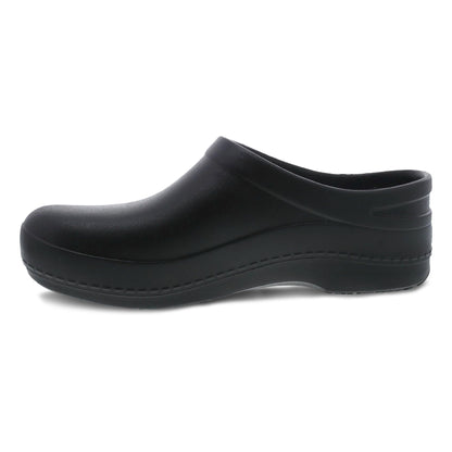 Dansko Kaci Clog - Women's Lightweight Comfort Clog - Black Molded Side View