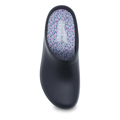 Dansko Kaci Clog - Women's Lightweight Comfort Clog - Black Molded Top View