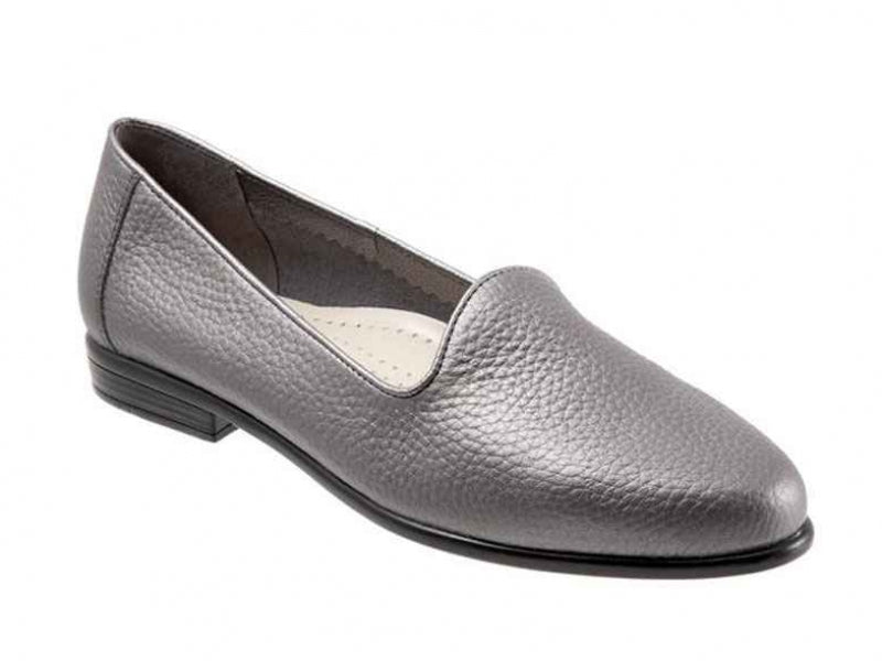 Trotters Liz Tumbled - Women's Casual Shoe Pewter (T1807033)
