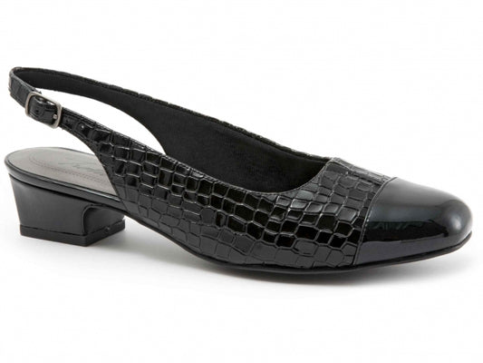 Trotters Dea - Women's Dress Shoe Black Patent Croco (005)