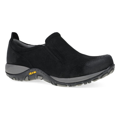 Dansko Pippy - Women's Waterproof Sneaker - Black Waterproof Burnished Suede Outside View