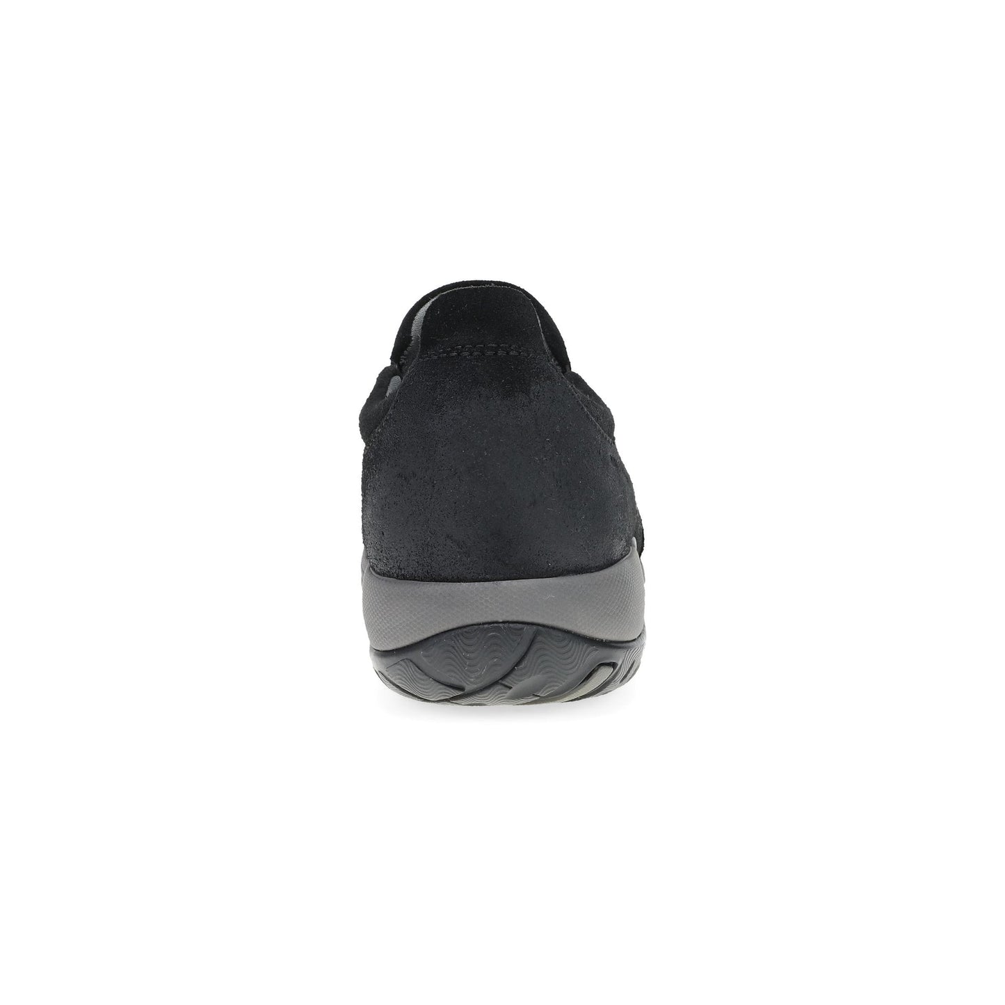 Dansko Pippy - Women's Waterproof Sneaker - Black Waterproof Burnished Suede Heel View