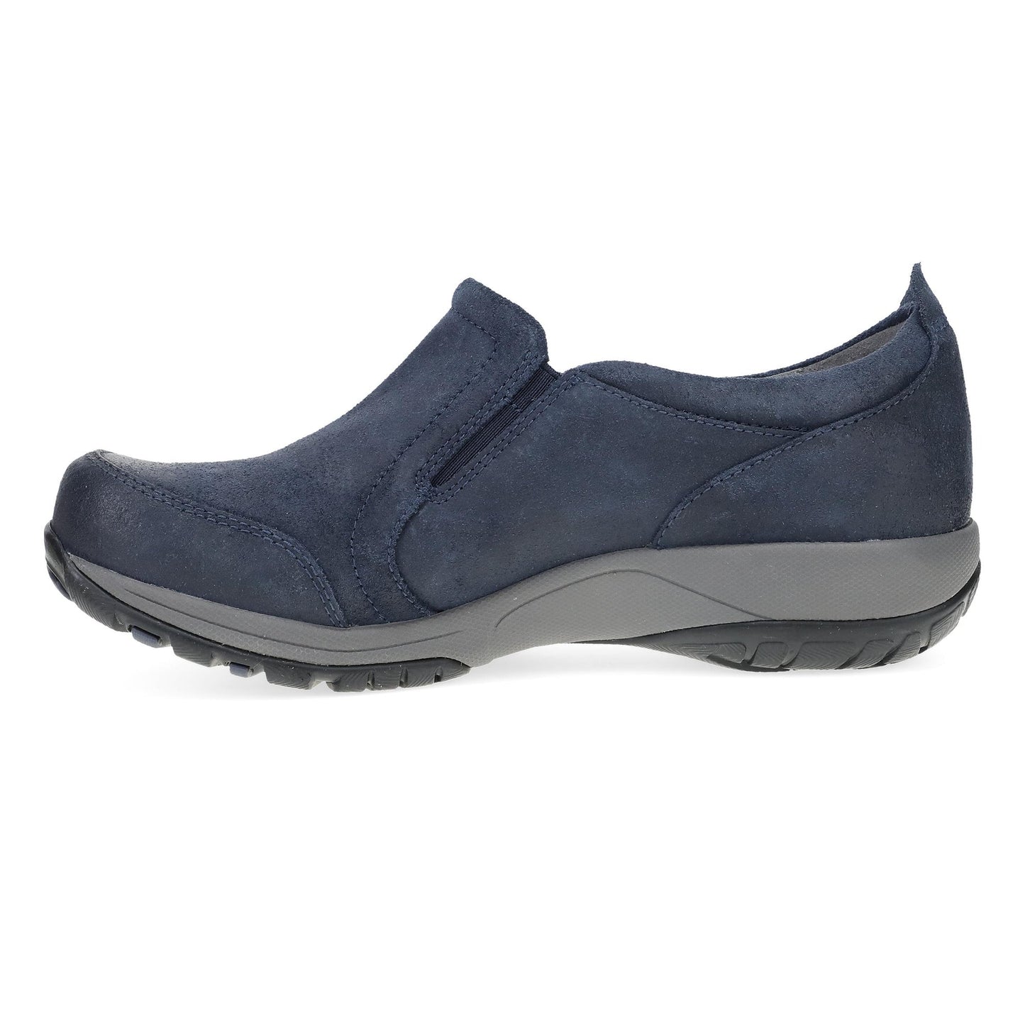 Dansko Pippy - Women's Waterproof Sneaker - Navy Waterproof Suede Side View