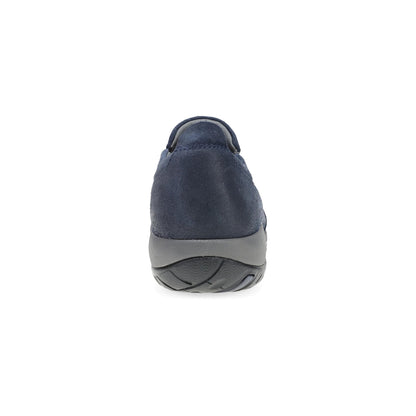 Dansko Pippy - Women's Waterproof Sneaker - Navy Waterproof Suede Heel View
