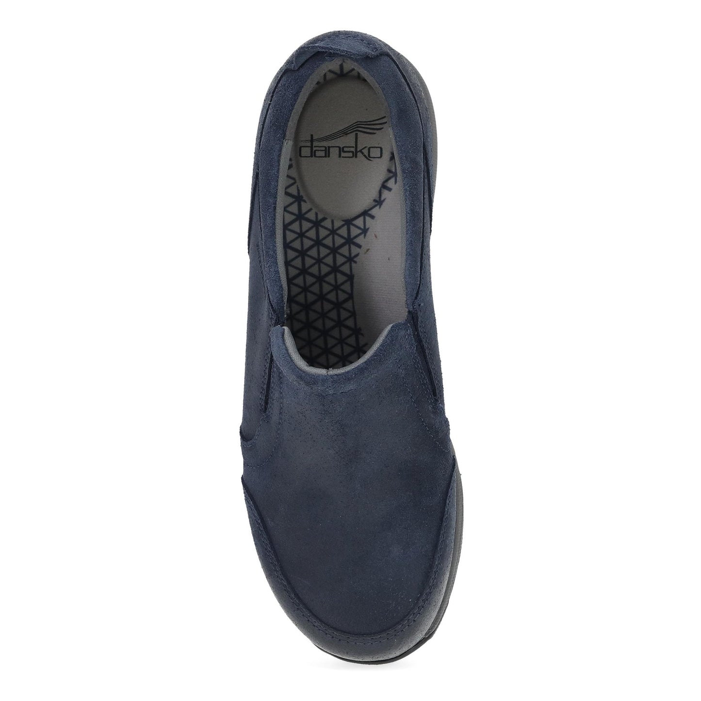 Dansko Pippy - Women's Waterproof Sneaker - Navy Waterproof Suede Top View