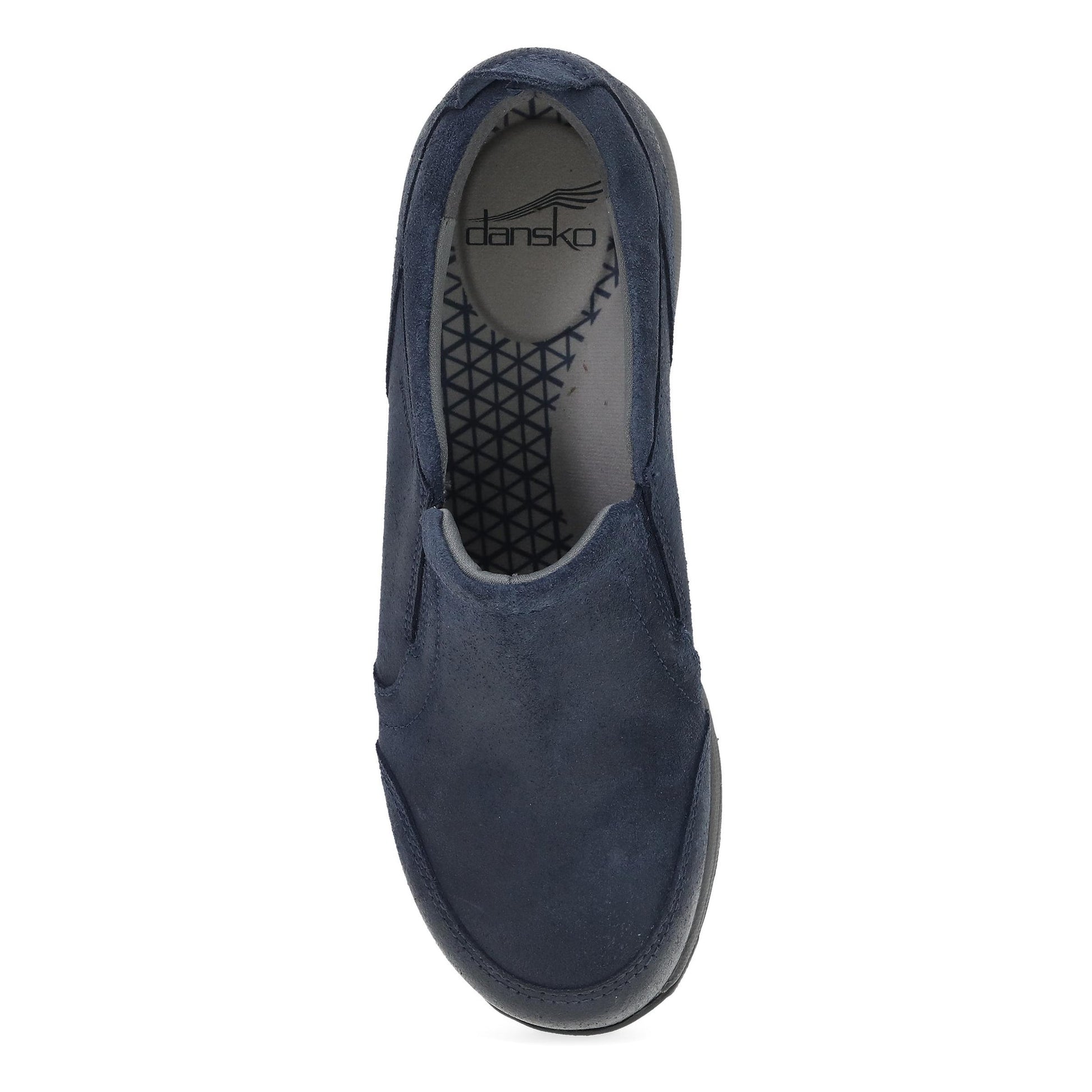 Dansko Pippy - Women's Waterproof Sneaker - Navy Waterproof Suede Top View