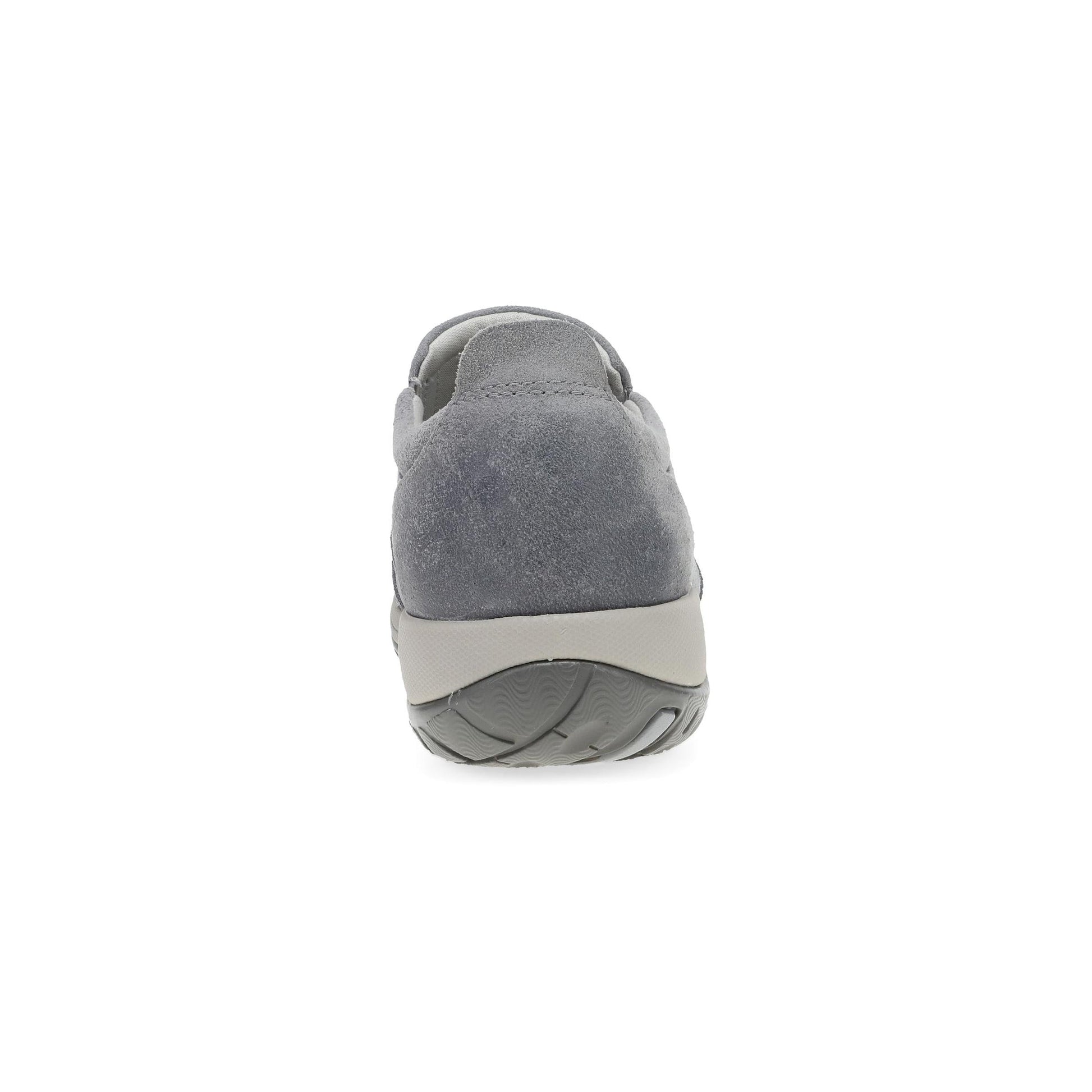 Dansko Pippy - Women's Waterproof Sneaker - Grey Waterproof Burnished Suede Heel View