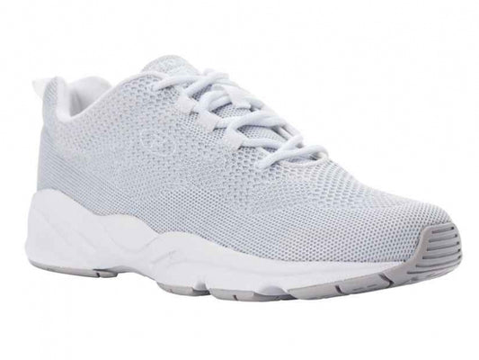 Propet Stability Fly - Women's Athletic Shoe White/Silver (WAA072MWHS)