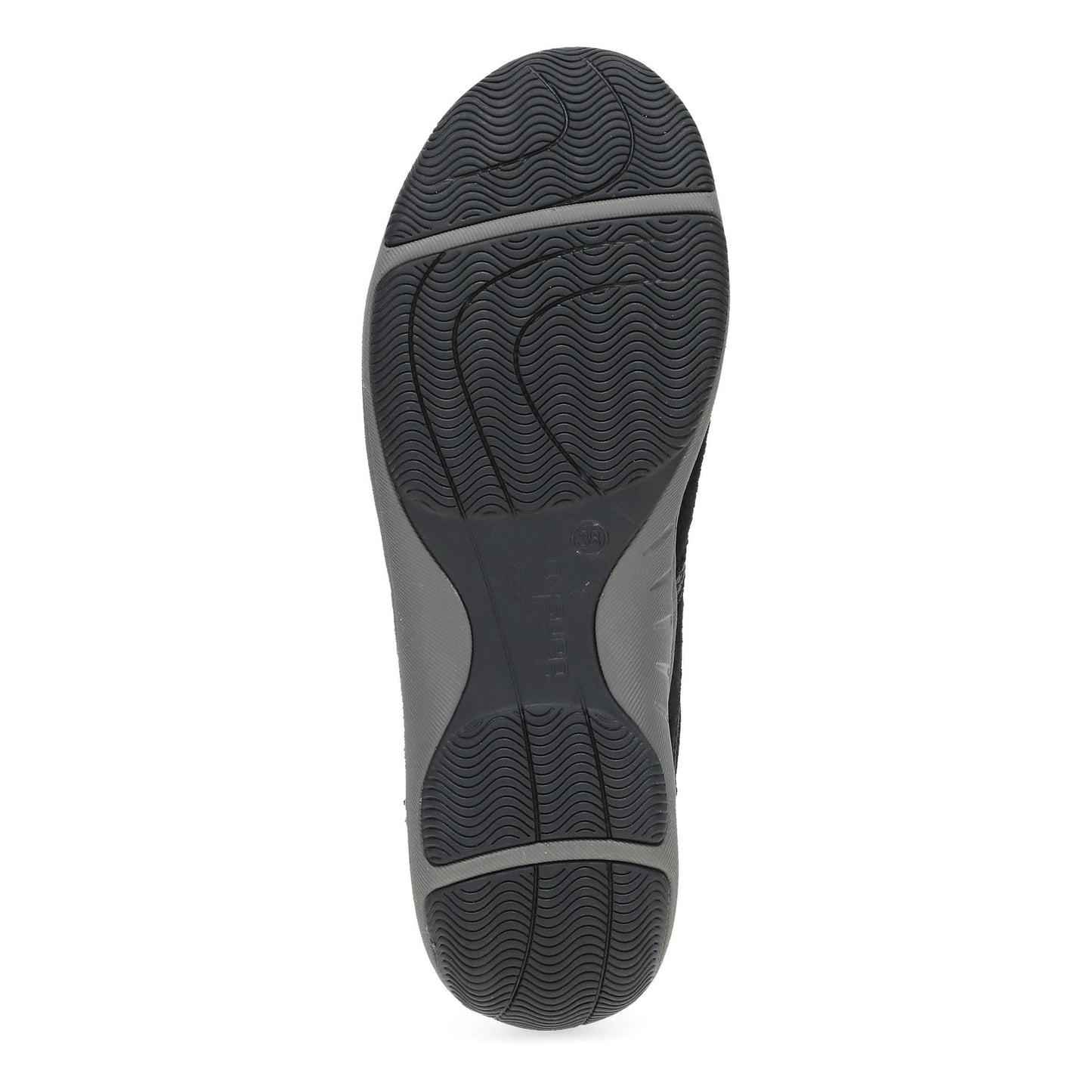 Dansko Harlyn - Women's Recycled Fabric Sneaker - Black/Black Suede Sole View