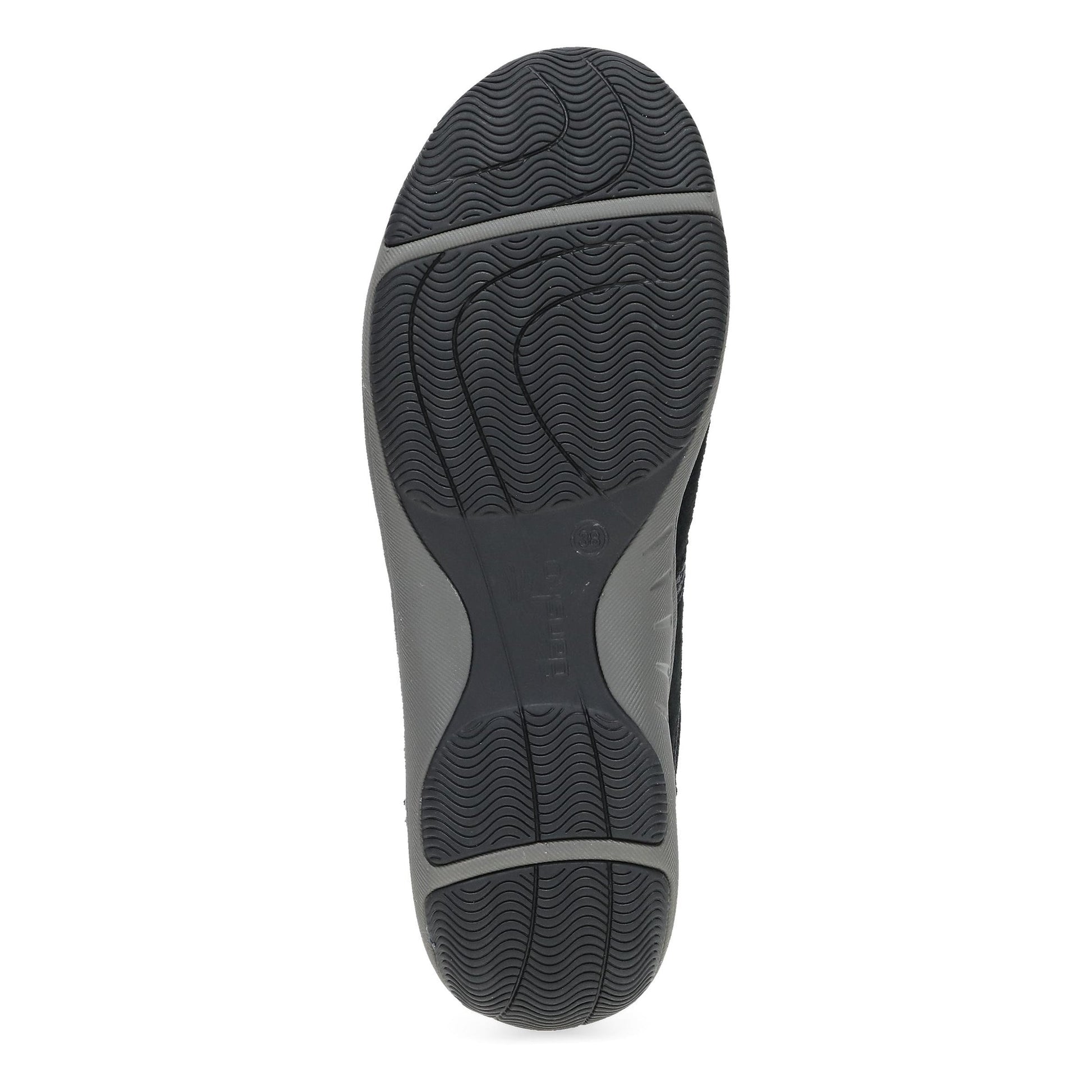 Dansko Harlyn - Women's Recycled Fabric Sneaker - Black/Black Suede Sole View