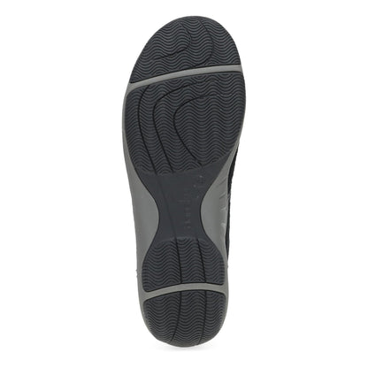 Dansko Harlyn - Women's Recycled Fabric Sneaker - Black/Black Suede Sole View