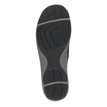 Dansko Harlyn - Women's Recycled Fabric Sneaker - Navy Suede Sole View